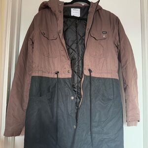 RVCA Men's Military Field Jacket - Brown and Black